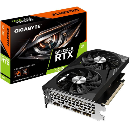 GIGABYTE VGA NVIDIA GeForce RTX 3050 WINDFORCE OC 8G V2, 8GB GDDR6, 2xDP, 2xHDMI GIGABYTE VGA NVIDIA GeForce RTX 3050 WINDFORCE OC 8G V2, 8GB GDDR6, 2xDP, 2xHDMI