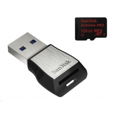 Sandisk MIcroSDXC karta 128GB Extreme PRO (275MB/s, Class 10 UHS-II U3) + USB 3.0 čtečka Sandisk MIcroSDXC karta 128GB Extreme PRO (275MB/s, Class 10 UHS-II U3) + USB 3.0 čtečka