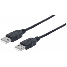 MANHATTAN kabel USB 2.0, Type-A Male to Type-A Male, 1m, Black MANHATTAN kabel USB 2.0, Type-A Male to Type-A Male, 1m, Black