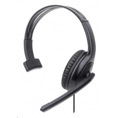 MANHATTAN Sluchátka s mikrofonem Mono USB Headset, černá MANHATTAN Sluchátka s mikrofonem Mono USB Headset, černá