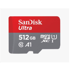 SanDisk MicroSDXC karta 512GB Ultra (150 MB/s, A1 Class 10 UHS-I) + adaptér SanDisk MicroSDXC karta 512GB Ultra (150 MB/s, A1 Class 10 UHS-I) + adaptér