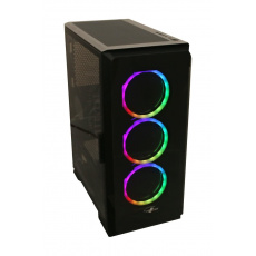 EUROCASE case ML G Apex, 2xUSB3.0, audio, bez zdroje, průhledná bočnice, černá EUROCASE case ML G Apex, 2xUSB3.0, audio, bez zdroje, průhledná bočnice, černá