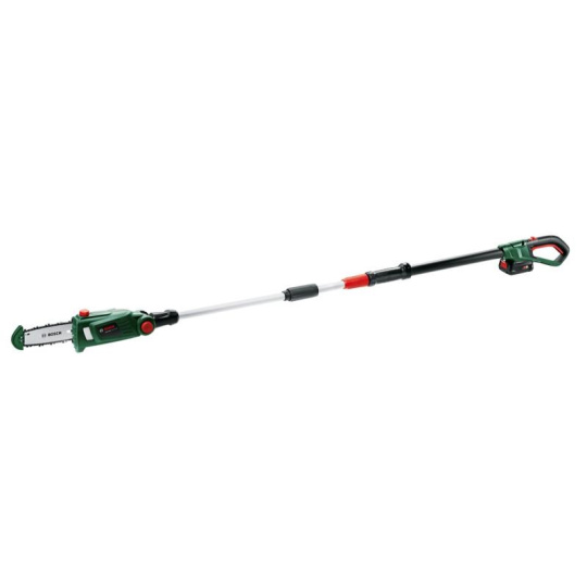 Bosch UniversalChainPole 18 akumulátorový teleskopický prořezávač větví, řetěz Oregon, automatické mazání, ochrana lišty