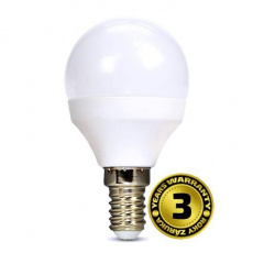 Solight LED žárovka, miniglobe, 6W, E14, 4000K, 510lm, bílé provedení Solight LED žárovka, miniglobe, 6W, E14, 4000K, 510lm, bílé provedení