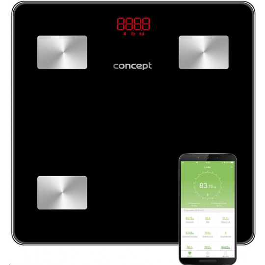 Concept VO4001 Osobní váha diagnostická 180 kg, černá