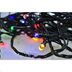 Solight LED venkovní vánoční řetěz, 500 LED, 50m, přívod 5m, 8 funkcí, časovač, IP44, vícebarevný Solight LED venkovní vánoční řetěz, 500 LED, 50m, přívod 5m, 8 funkcí, časovač, IP44, vícebarevný
