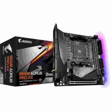 GIGABYTE MB Sc AM4 B550 I AORUS PRO AX, AMD B550, 2xDDR4, 1xDP, 2xHDMI, WI-FI, mITX GIGABYTE MB Sc AM4 B550 I AORUS PRO AX, AMD B550, 2xDDR4, 1xDP, 2xHDMI, WI-FI, mITX