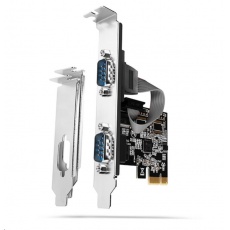 AXAGON PCEA-S2N, PCIe řadič - 2x sériový port (RS232) 250 kbps, vč. LP