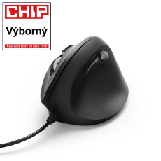 Hama vertikální ergonomická kabelová myš EMC-500, 6 tlačítek, černá Hama vertikální ergonomická kabelová myš EMC-500, 6 tlačítek, černá