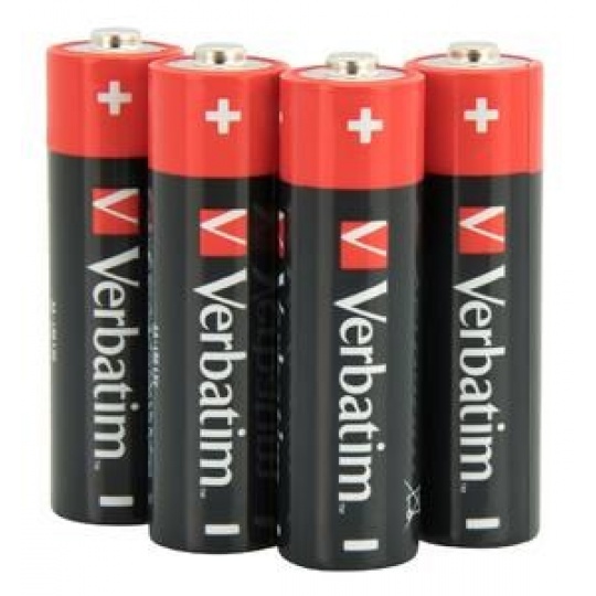 VERBATIM Alkalické baterie AA,  4 PACK , LR6