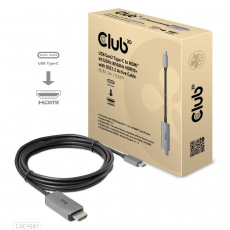 Club3D kabel USB-C na HDMI, 4K120Hz 8K60Hz HDR10 s DSC1.2, Aktivní kabel, M/M, 3m Club3D kabel USB-C na HDMI, 4K120Hz 8K60Hz HDR10 s DSC1.2, Aktivní kabel, M/M, 3m