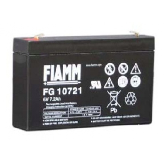 Baterie - Fiamm FG10721 (6V/7,2Ah-Faston 187), životnost 5let