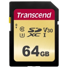 TRANSCEND SDXC karta 64GB 500S, UHS-I U3 V30 (R:95/W:50 MB/s) TRANSCEND SDXC karta 64GB 500S, UHS-I U3 V30 (R:95/W:50 MB/s)