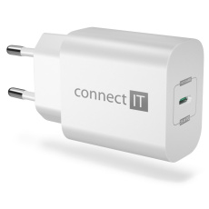 CONNECT IT Voyager2 nabíjecí adaptér 1×USB-C, 25W PD, bílá CONNECT IT Voyager2 nabíjecí adaptér 1×USB-C, 25W PD, bílá