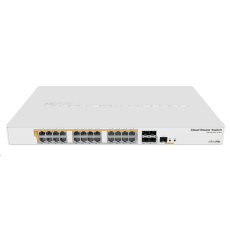 MikroTik Cloud Router Switch CRS328-24P-4S+RM, 800MHz CPU,512MB RAM, 24xLAN, 4xSFP+ slot, vč. L5 - rozbaleno MikroTik Cloud Router Switch CRS328-24P-4S+RM, 800MHz CPU,512MB RAM, 24xLAN, 4xSFP+ slot, vč. L5 - rozbaleno