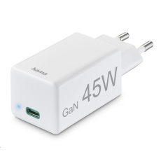 Hama síťová USB nabíječka GaN, USB-C, PD/QC 45 W Hama síťová USB nabíječka GaN, USB-C, PD/QC 45 W