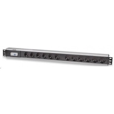 Intellinet Vertical Rackmount 12-Way Power Strip - German Type, rozvodný panel, 12x DE zásuvka, 1.6m kabel Intellinet Vertical Rackmount 12-Way Power Strip - German Type, rozvodný panel, 12x DE zásuvka, 1.6m kabel