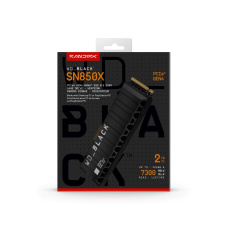 WD BLACK SSD NVMe 2TB PCIe SN850X Powered by SanDisk, Gen4, (R:7300, W:6600MB/s), Chladič WD BLACK SSD NVMe 2TB PCIe SN850X Powered by SanDisk, Gen4, (R:7300, W:6600MB/s), Chladič