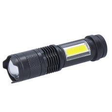 Solight LED nabíjecí kapesní svítilna se zoomem, 100lm + 70lm, Li-Ion, USB, černá Solight LED nabíjecí kapesní svítilna se zoomem, 100lm + 70lm, Li-Ion, USB, černá
