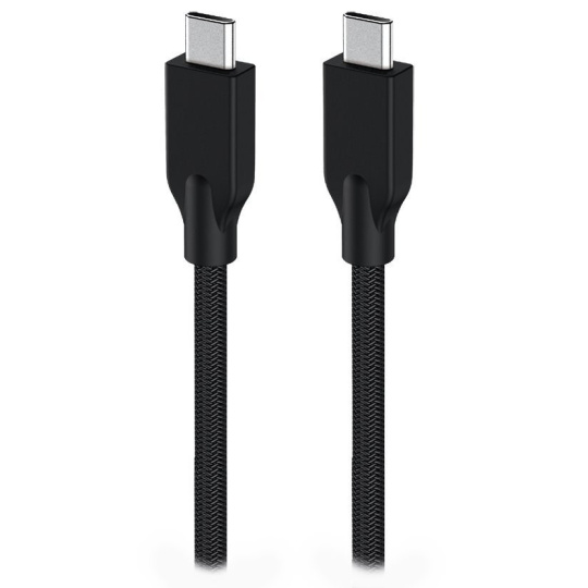 GENIUS nabíjecí kabel ACC-C2CC-3A, 150cm, USB-C na USB-C, 3A, PD60W, opletený, černý