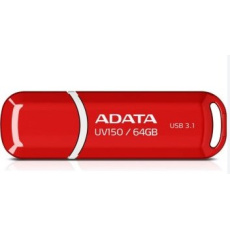 ADATA Flash Disk 64GB UV150, USB 3.1 Dash Drive (R:90/W:20 MB/s) červená ADATA Flash Disk 64GB UV150, USB 3.1 Dash Drive (R:90/W:20 MB/s) červená