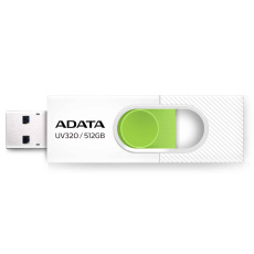 ADATA Flash Disk 512GB UV320, USB 3.2, bílo-zelená ADATA Flash Disk 512GB UV320, USB 3.2, bílo-zelená