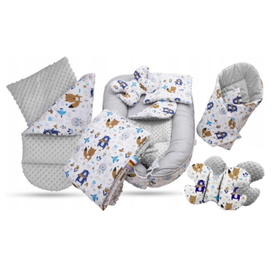 Set do postýlky - 7dílná sada Boho zvířátka