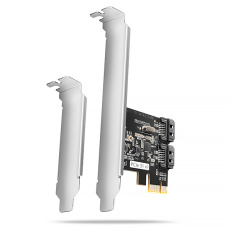 AXAGON PCES-SJ2, PCIe řadič - 2x interní SATA 6G port, JMB582, SP & LP AXAGON PCES-SJ2, PCIe řadič - 2x interní SATA 6G port, JMB582, SP & LP