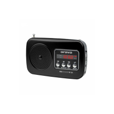 Orava RP 130 přenosný rádiopřijímač, SD Karta, výstup na sluchátka, LED displej, FM rádio, USB, AUX vstup, černý Orava RP 130 přenosný rádiopřijímač, SD Karta, výstup na sluchátka, LED displej, FM rádio, USB, AUX vstup, černý