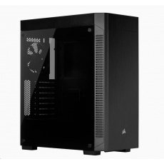 CORSAIR case 110R Tempered Glas, Mid-Tower Gaming, černá, průhledná bočnice, bez zdroje CORSAIR case 110R Tempered Glas, Mid-Tower Gaming, černá, průhledná bočnice, bez zdroje