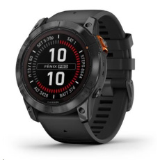 Garmin fenix® 7X Pro – Solar Edition, Gray / Black Band Garmin fenix® 7X Pro – Solar Edition, Gray / Black Band