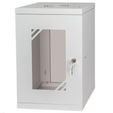 LEXI-Net 10" nástěnný rozvaděč Basic 9U 292x300, skleněné dveře, bez zad, svařovaný, šedý LEXI-Net 10" nástěnný rozvaděč Basic 9U 292x300, skleněné dveře, bez zad, svařovaný, šedý