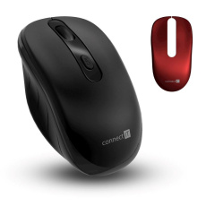 CONNECT IT LONG LIFE bezdrátová tichá myš, USB, (+ 2x AA baterie zdarma), černá CONNECT IT LONG LIFE bezdrátová tichá myš, USB, (+ 2x AA baterie zdarma), černá