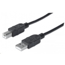 MANHATTAN Hi-Speed USB Device Cable, Type-A Male / Type-B Male, 5m (3 ft.), Black MANHATTAN Hi-Speed USB Device Cable, Type-A Male / Type-B Male, 5m (3 ft.), Black