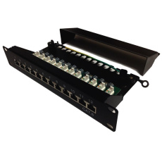 10" Patch panel XtendLan 12port, STP, Cat6, krone, černý 10" Patch panel XtendLan 12port, STP, Cat6, krone, černý