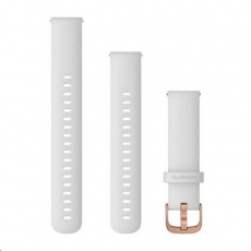Garmin řemínek Quick Release 18mm, silikonový bílý, růžovozlatá přezka Garmin řemínek Quick Release 18mm, silikonový bílý, růžovozlatá přezka