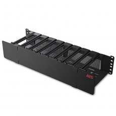 APC Horizontal Cable Manager, 2U x 6" Deep with Cable Tie-off bottom plate, Single-Sided with Cover APC Horizontal Cable Manager, 2U x 6" Deep with Cable Tie-off bottom plate, Single-Sided with Cover