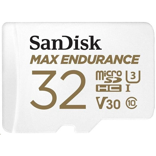 SanDisk MicroSDHC karta 32GB MAX Endurance + adaptér, 15,000 hodin SanDisk MicroSDHC karta 32GB MAX Endurance + adaptér, 15,000 hodin