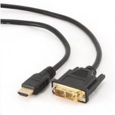 GEMBIRD Kabel HDMI-DVI 0,5m, 1.3, M/M stíněný, zlacené kontakty GEMBIRD Kabel HDMI-DVI 0,5m, 1.3, M/M stíněný, zlacené kontakty