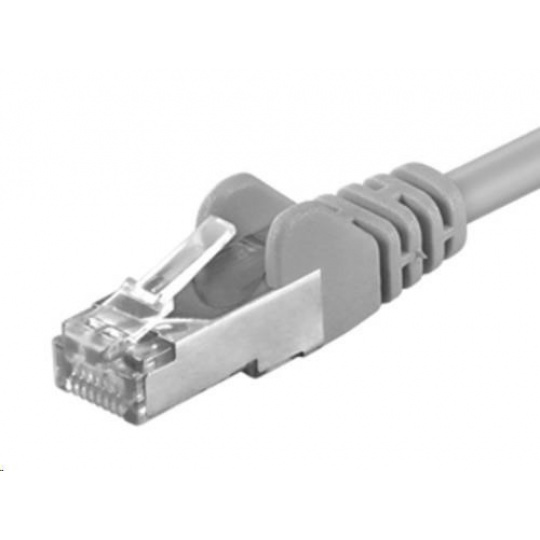 PREMIUMCORD Patch kabel CAT.6 F/UTP, RJ45-RJ45, AWG 26 15m šedá