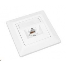 Solarix Zásuvka CAT6 UTP 1 x RJ45 pod omítku bílá SX9-1-6-UTP-WH Solarix Zásuvka CAT6 UTP 1 x RJ45 pod omítku bílá SX9-1-6-UTP-WH