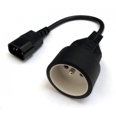 Redukce pro UPS (IEC320-C14) - FR zásuvka (CEE7/5), 30cm Redukce pro UPS (IEC320-C14) - FR zásuvka (CEE7/5), 30cm