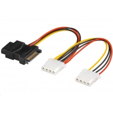 PREMIUMCORD Kabel SATA napájecí (Y) redukce -> 3x Molex 5,25" (16cm, rozdvojka) PREMIUMCORD Kabel SATA napájecí (Y) redukce -> 3x Molex 5,25" (16cm, rozdvojka)