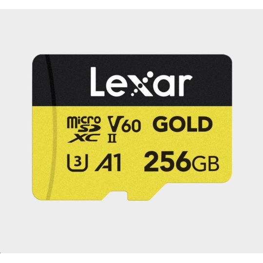 Lexar microSDXC GOLD UHS-II/C10/A1/U3 R280/W100 (60) 256GB Lexar microSDXC GOLD UHS-II/C10/A1/U3 R280/W100 (60) 256GB