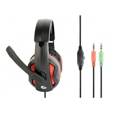 GEMBIRD sluchátka s mikrofonem GHS-03, gaming, černo-červená GEMBIRD sluchátka s mikrofonem GHS-03, gaming, černo-červená
