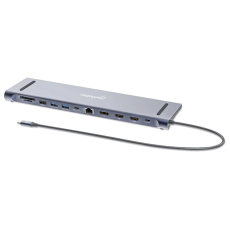 MANHATTAN Dokovací stanice USB-C 12v1, 2xHDMI, DP, USB-C PD 100W, USB-C 3.0, 3xUSB-A 3.0, SD/microSD, RJ45, 3.5mm Jack MANHATTAN Dokovací stanice USB-C 12v1, 2xHDMI, DP, USB-C PD 100W, USB-C 3.0, 3xUSB-A 3.0, SD/microSD, RJ45, 3.5mm Jack