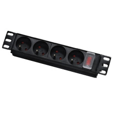10" rozvodný panel LEXI-Net 4x230V, vypínač, indikátor napětí, kabel 1,8m, 1U 10" rozvodný panel LEXI-Net 4x230V, vypínač, indikátor napětí, kabel 1,8m, 1U
