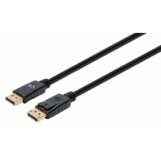 Manhattan kabel DisplayPort 1.4, DisplayPort Male na Male, 3m, černá Manhattan kabel DisplayPort 1.4, DisplayPort Male na Male, 3m, černá