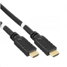 PREMIUMCORD Kabel HDMI High Speed with Ether.4K@60Hz, se zesilovačem,30m, 3x stínění, M/M, zlacené konektory