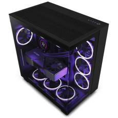NZXT skříň H9 Flow dvoukomorová ATX / 4x120mm fan / až 10xfan / perforovaný top / proskl. bočnice, front / černá NZXT skříň H9 Flow dvoukomorová ATX / 4x120mm fan / až 10xfan / perforovaný top / proskl. bočnice, front / černá